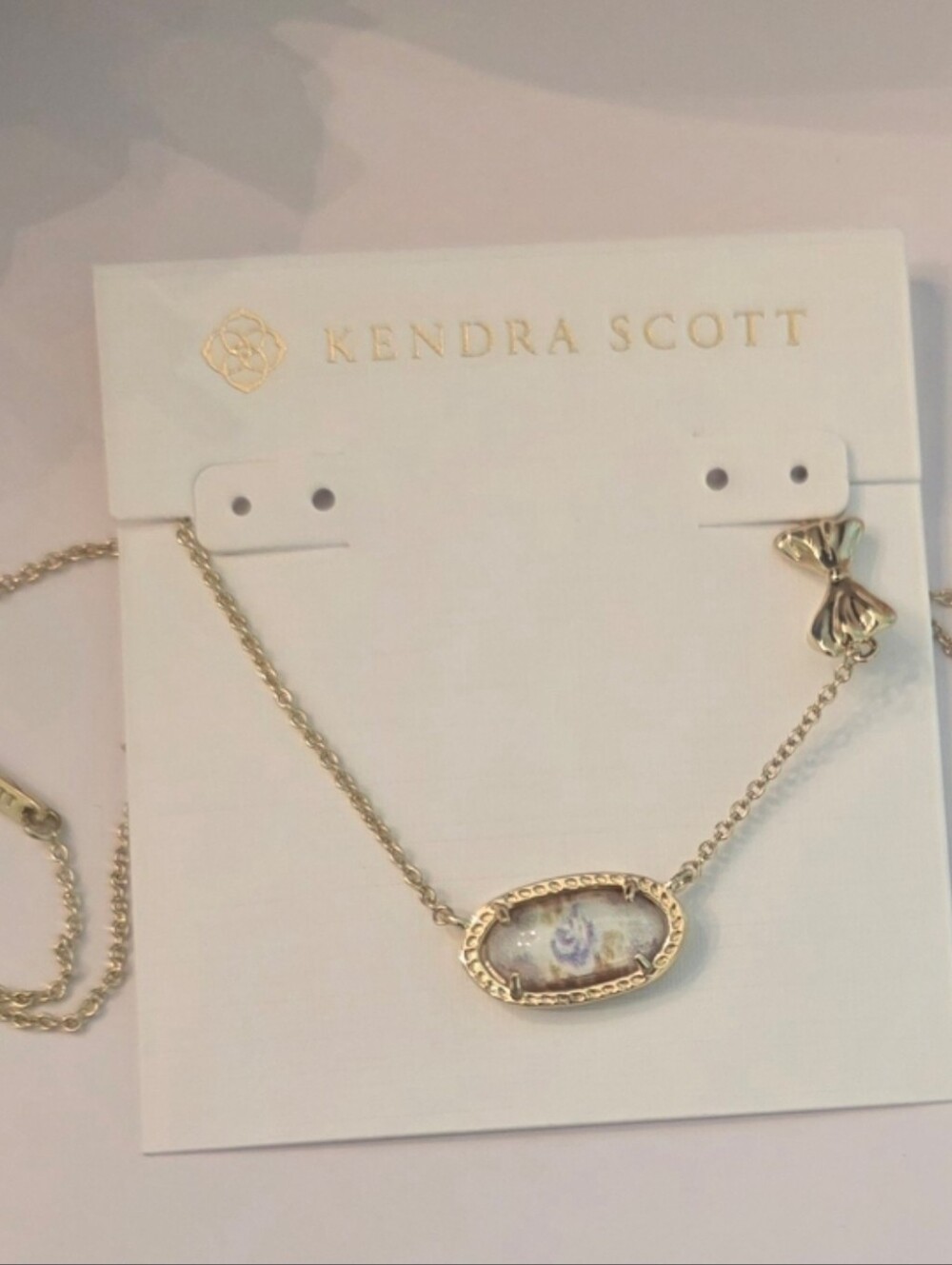 Kendra Scott - Love Shack Fancy Blue Elisa Necklace with Bow
